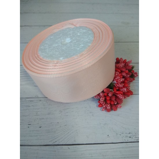 ОПТ Лента репсовая 4 см*20 ярдов нежно-персиковая 7